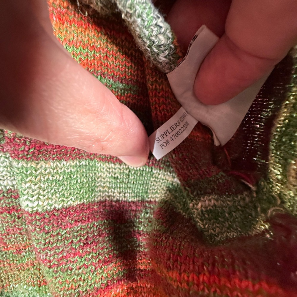 Denim & Supply Ralph Lauren Southwestern Cotton Knit Sweater Green Orange Medium - Picture 4 of 9
